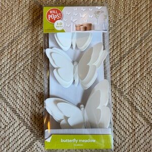 Butterfly Meadow 3D Wall Art - White NWT